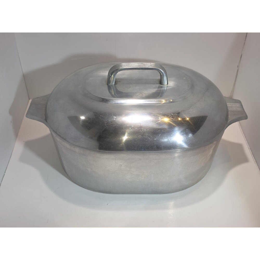 Vintage GHC Magnalite 4265 Dutch Oven Roaster 8 Quart 7.5 Liters W/ Trivet USA